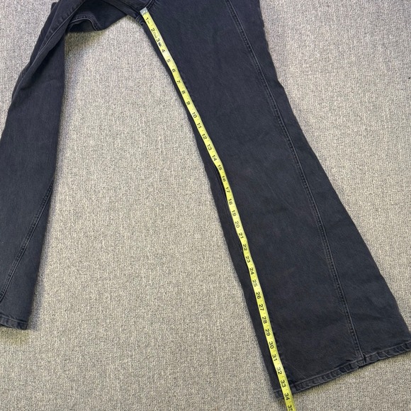 We The Free People Black High Rise Bell Bottom Flare Stretch Jeans Size 27 - Picture 9 of 11